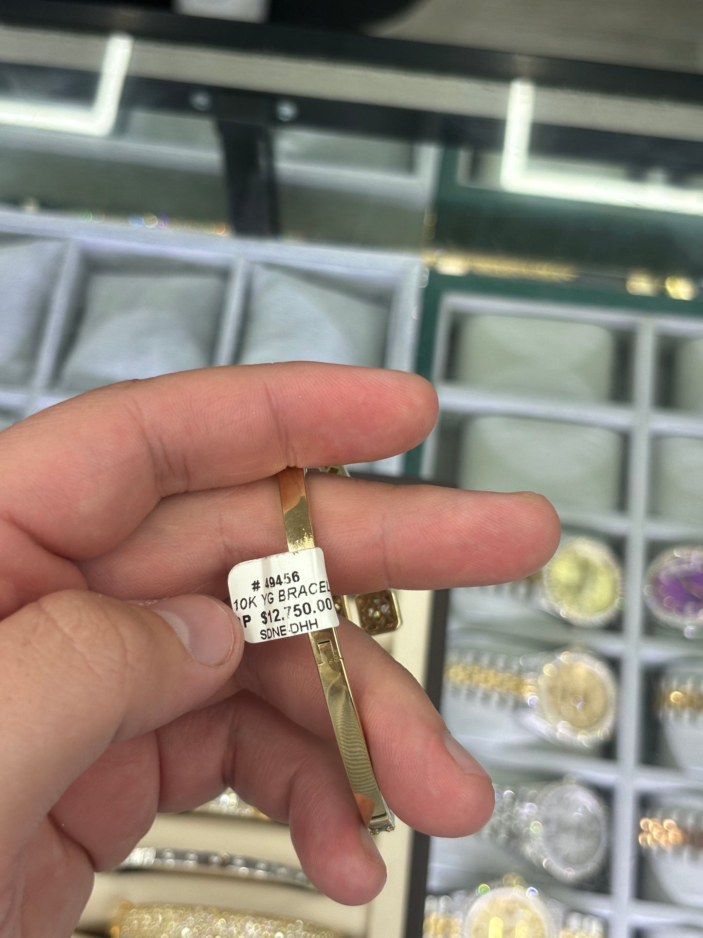 Diamond Cluster Bangle Bracelet