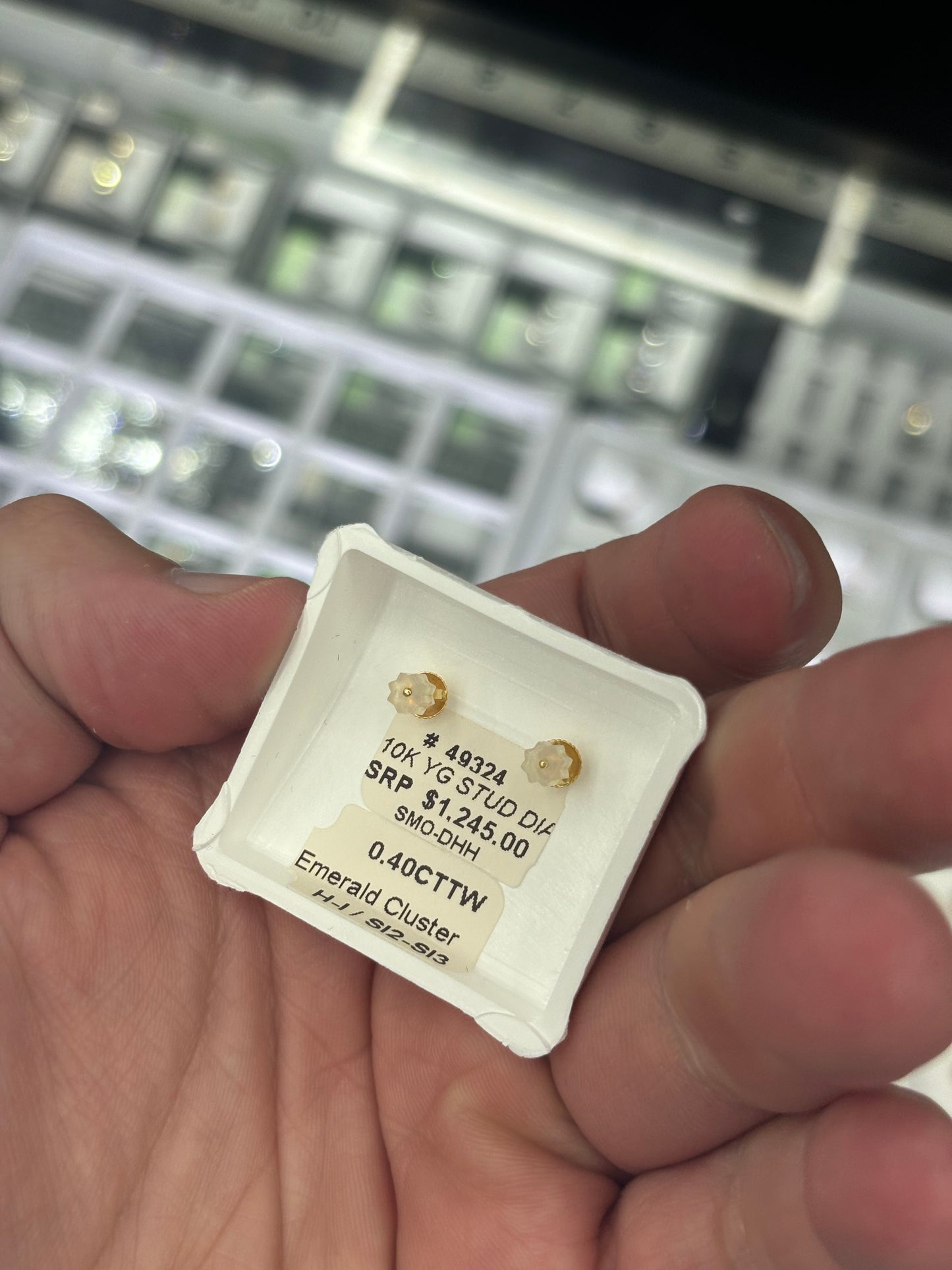 Emerald Cluster Earrings