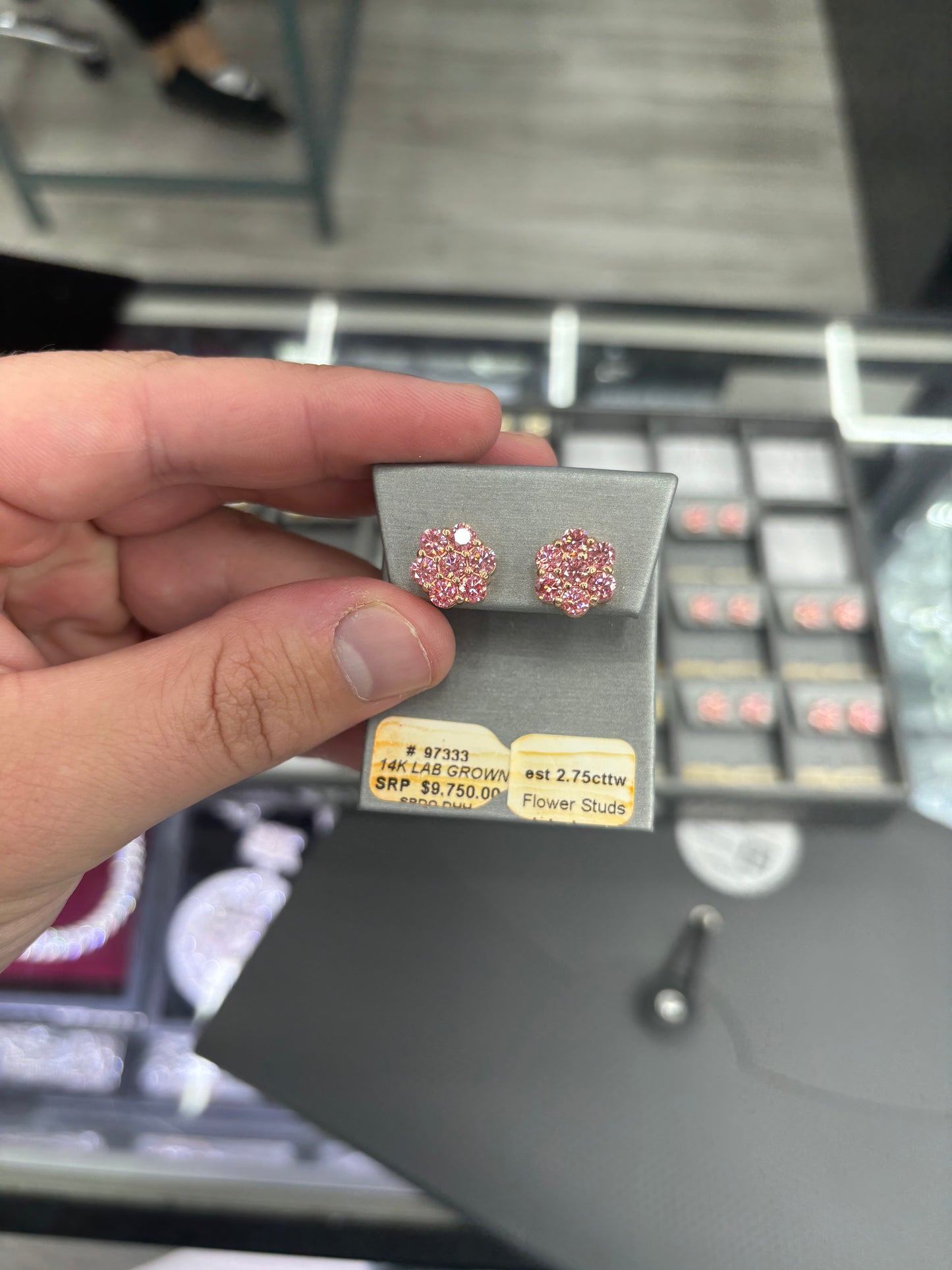 2.75 Carat Pink Diamond Earrings