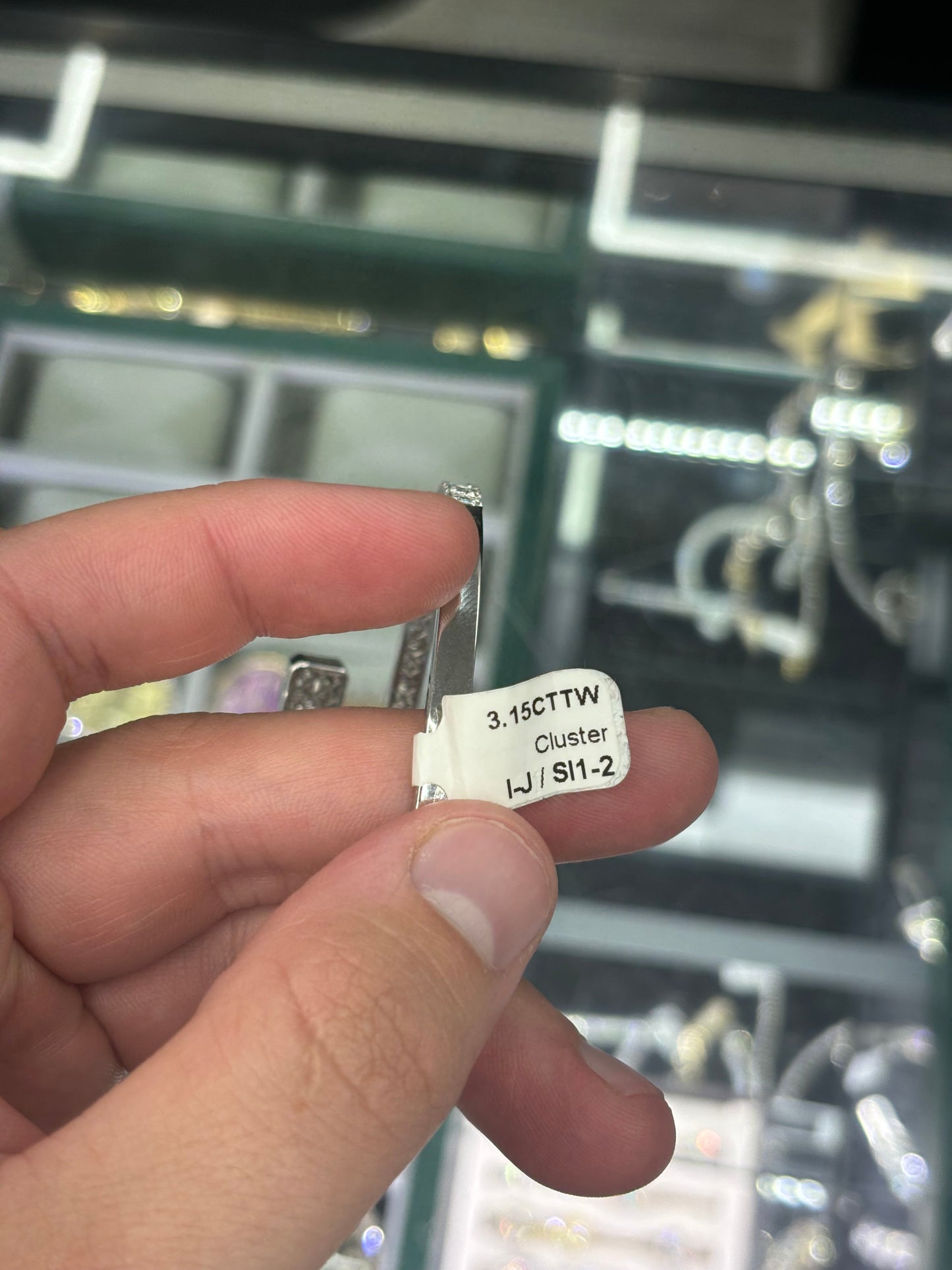 Cluster Diamond Bangle Bracelet