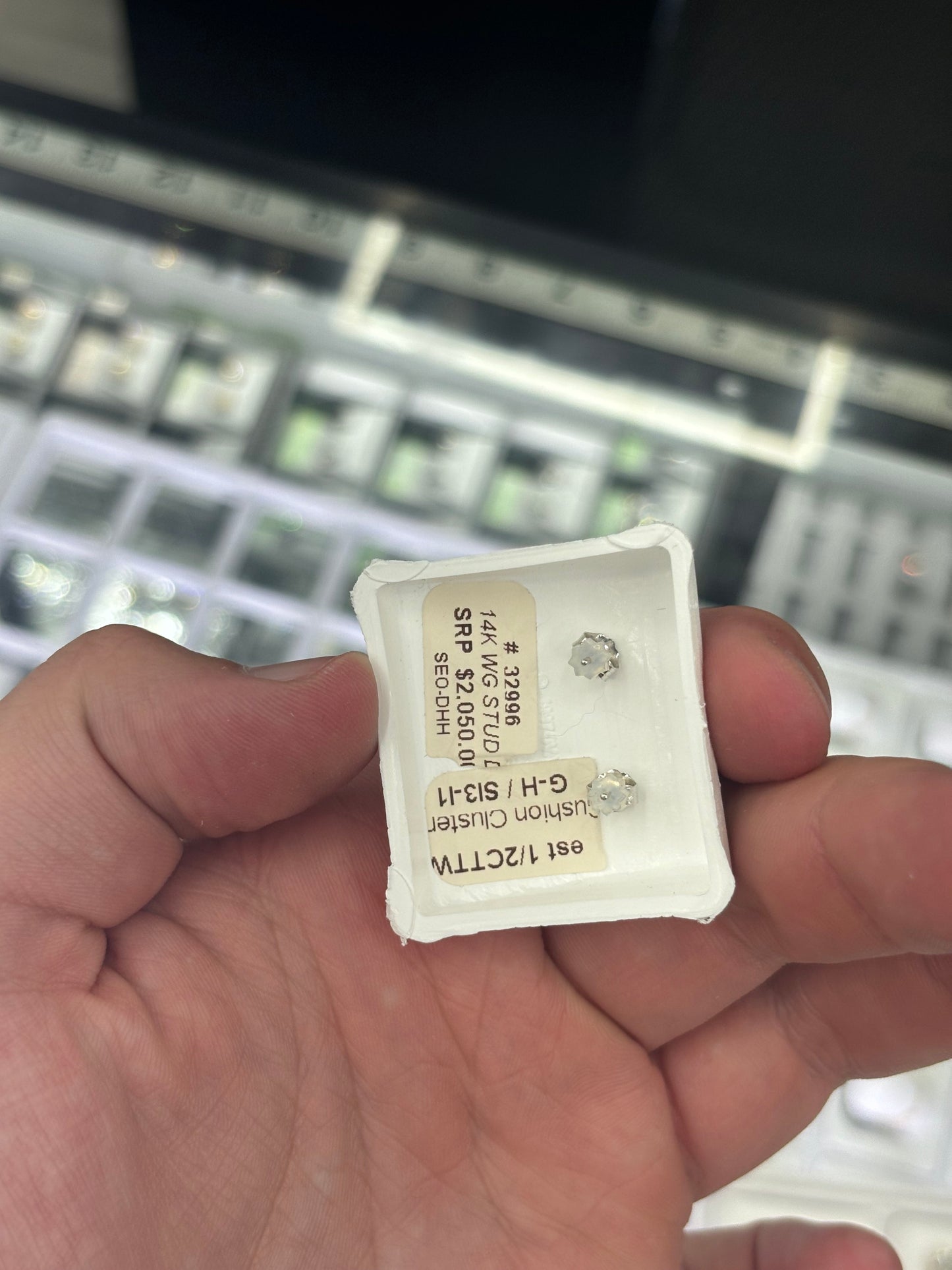 Cushion Cluster Earrings