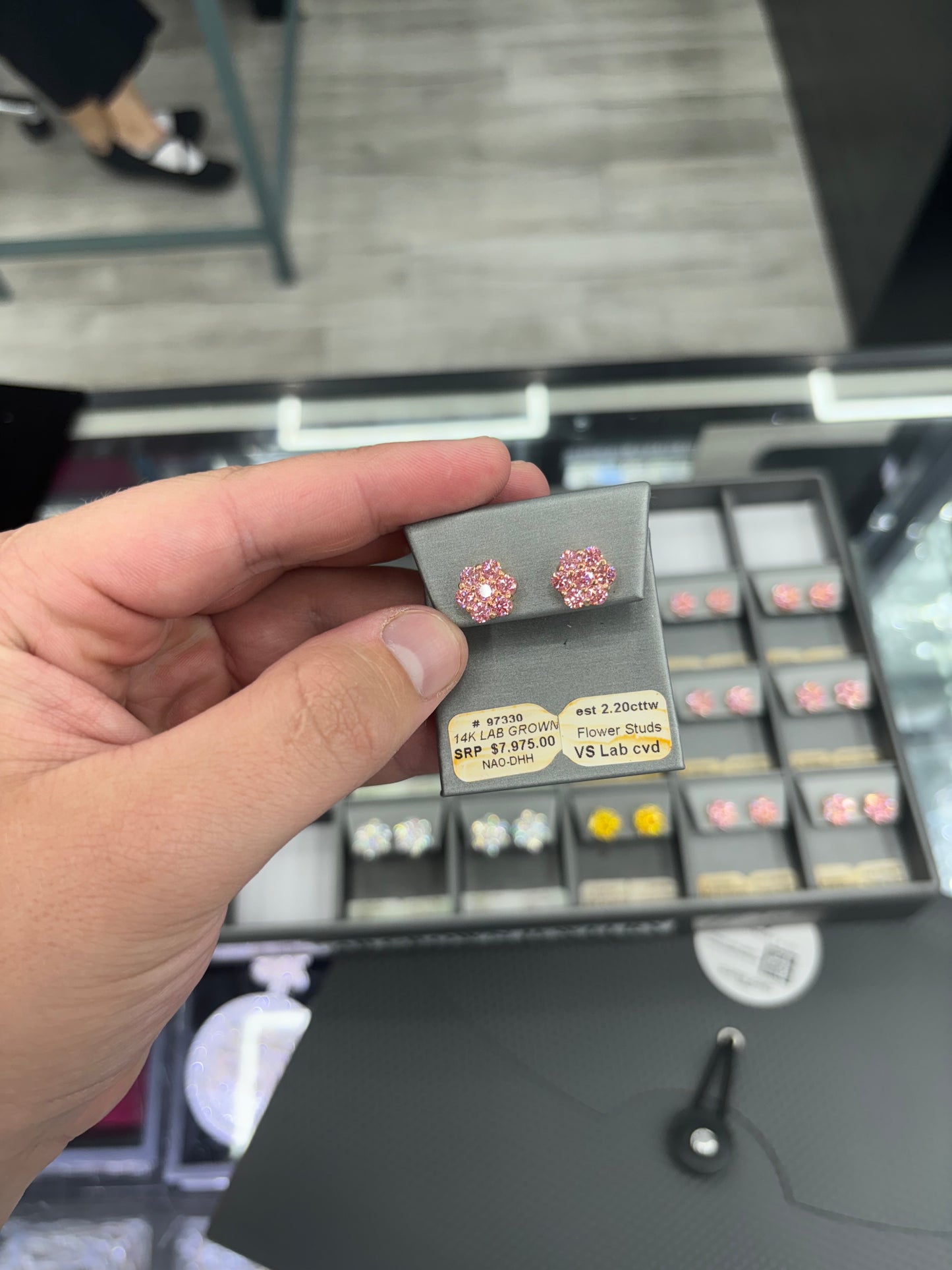 2.20 Pink Diamond Earrings