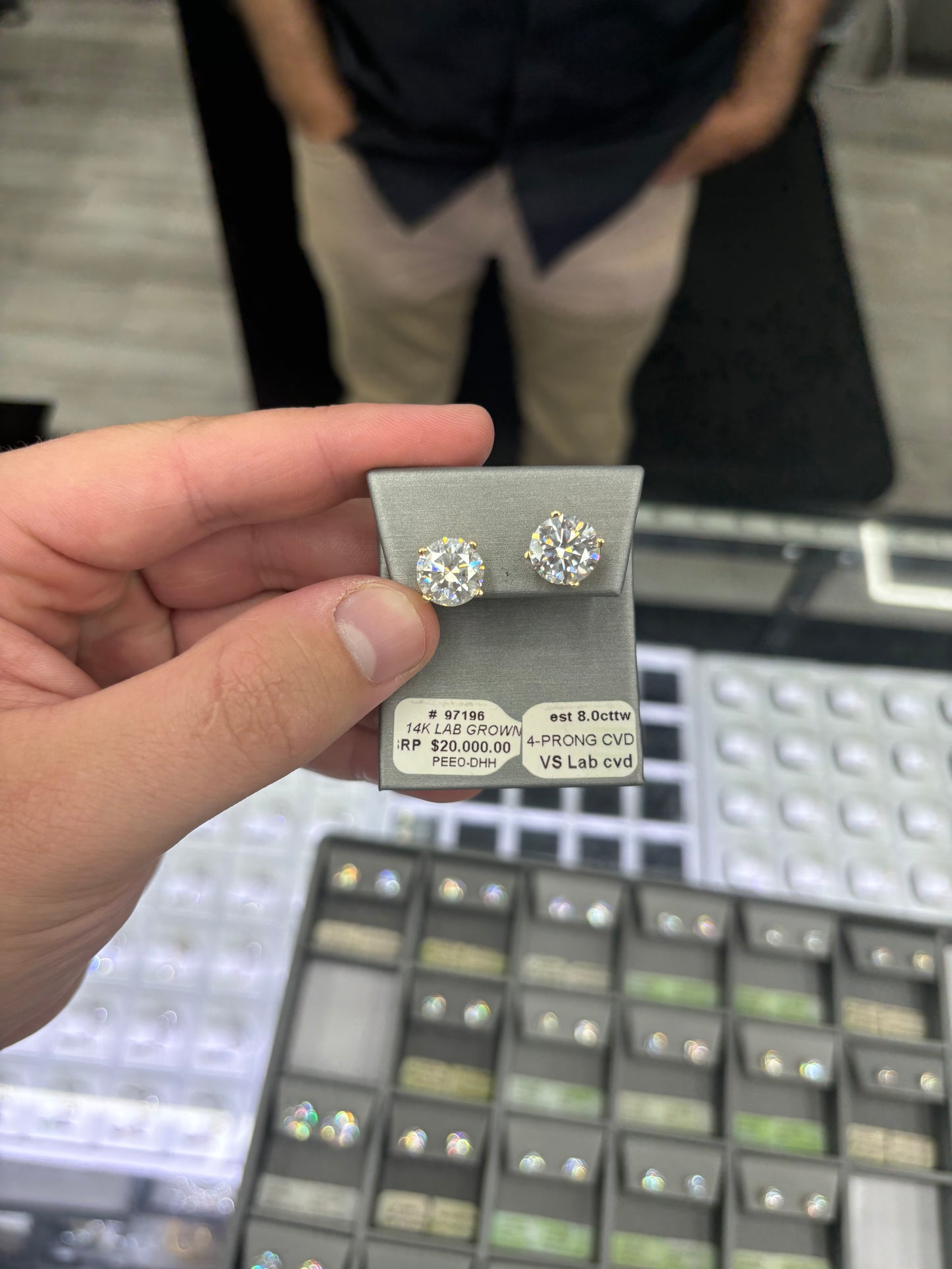 8 Carat Diamond Earrings