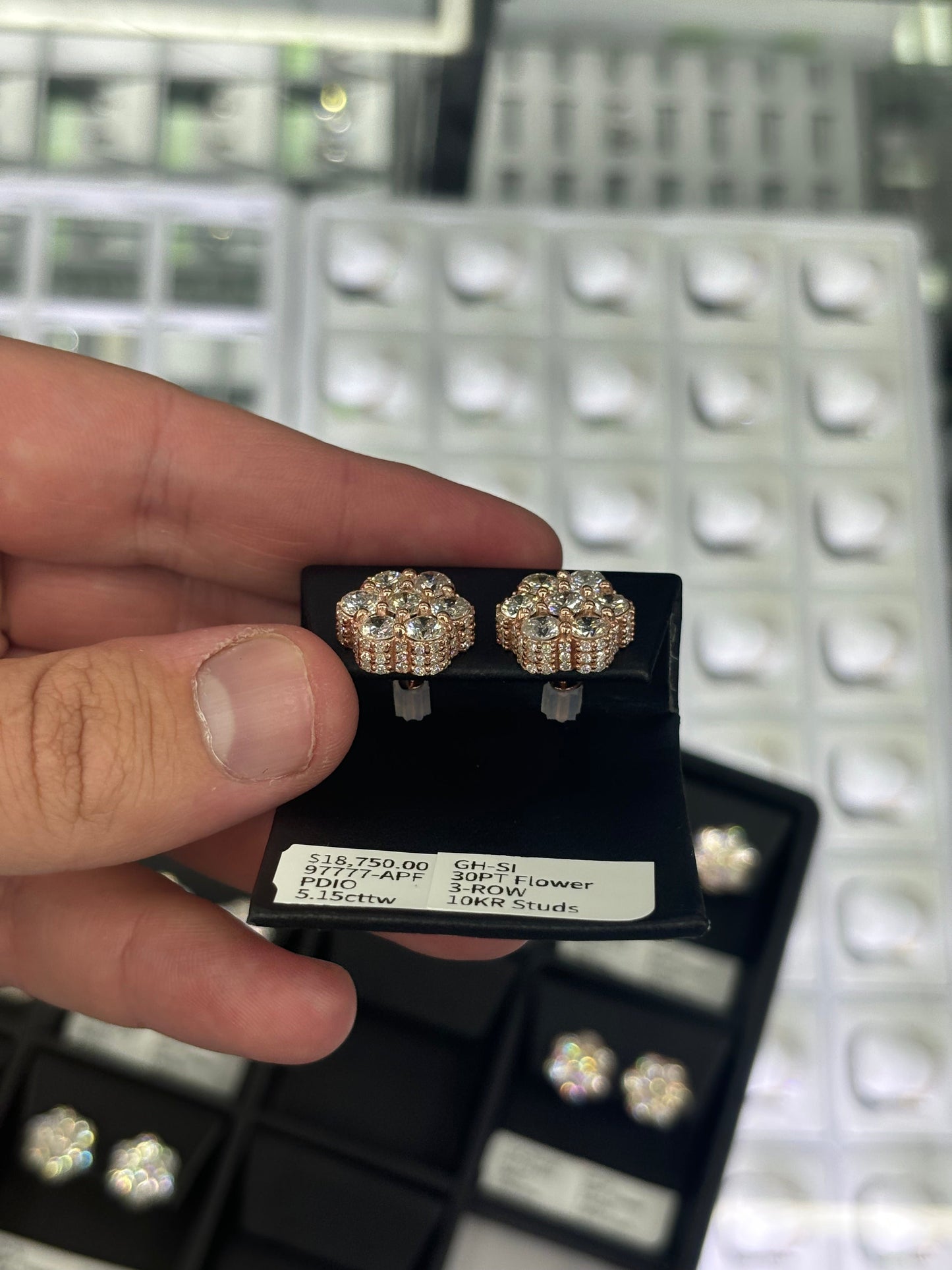 5.15 Carat Flower Earrings