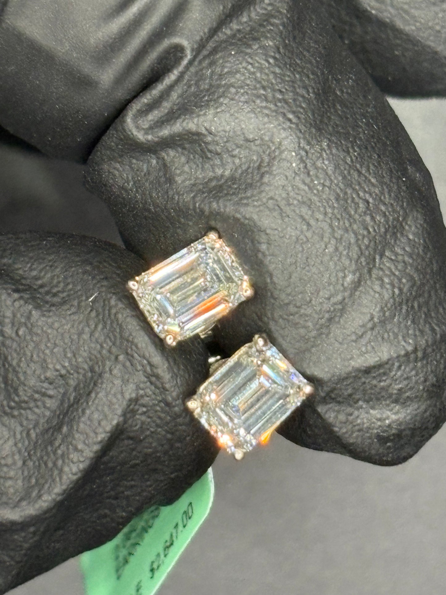Emerald Cut Lab Grown Studs