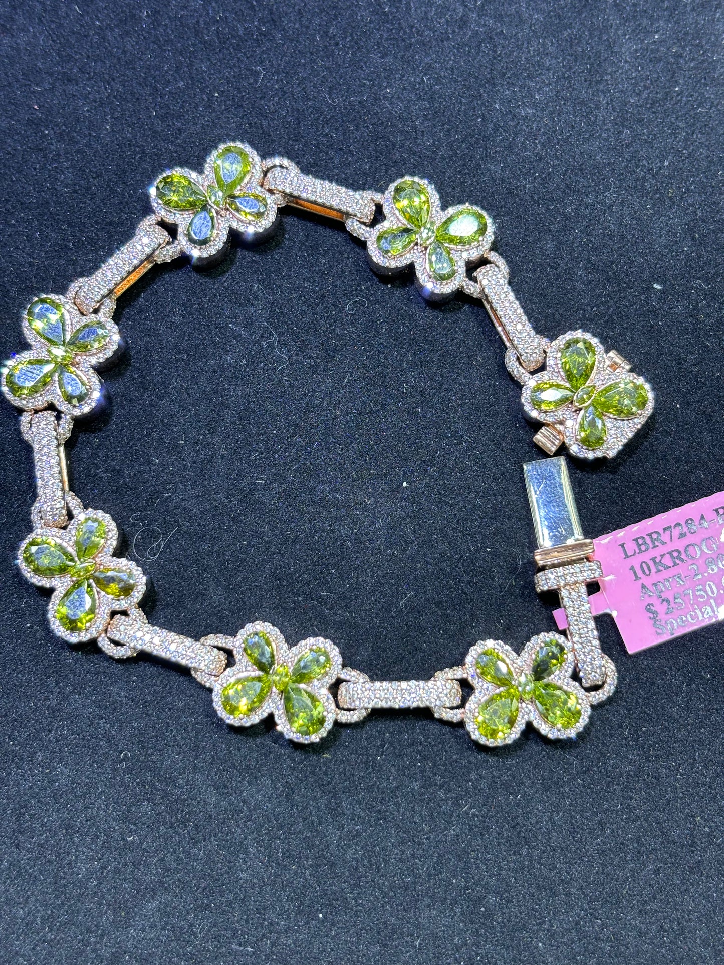 Diamond Butterfly Gemstone Bracelet