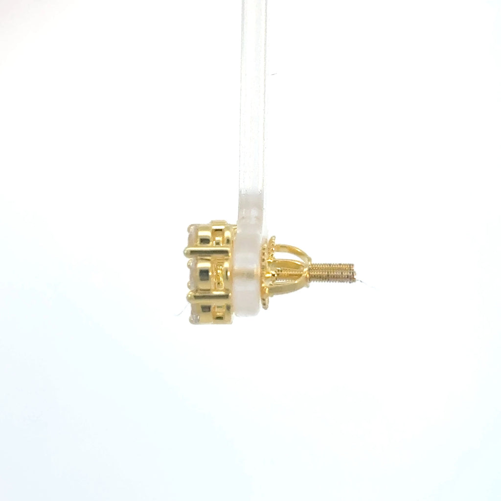 10 MM LAB GROWN DIAMOND EARRINGS FLOWER SETTING
