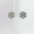 12MM FLOWER EARRINGS LAB GROWN DIAMONDS