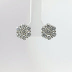 12MM FLOWER EARRINGS LAB GROWN DIAMONDS