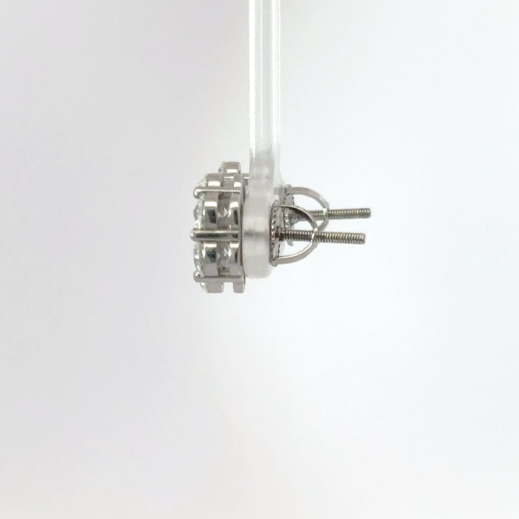 12MM FLOWER EARRINGS LAB GROWN DIAMONDS