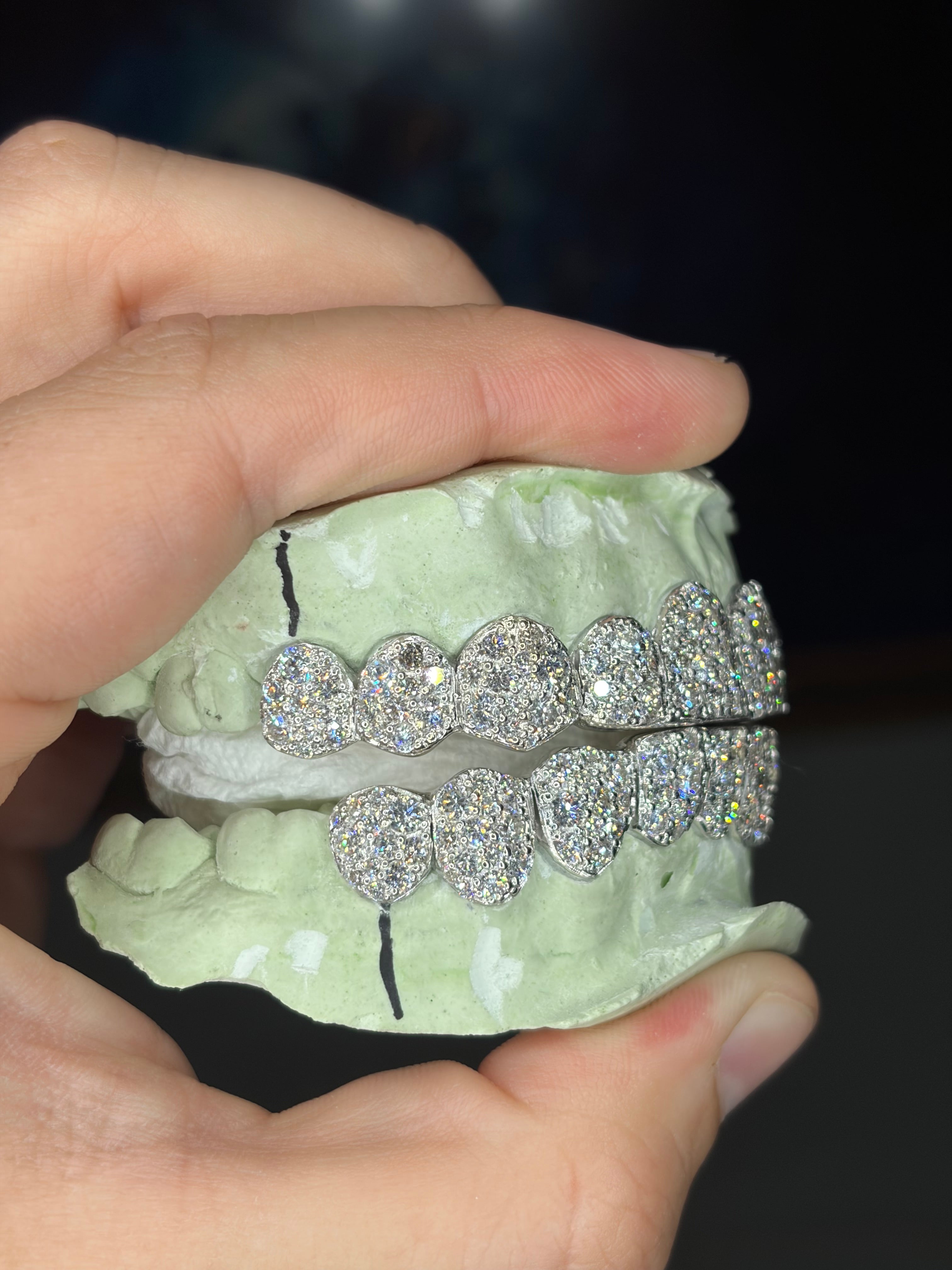 10 on 10 GALAXY SET CVD LAB GROWN DIAMOND IN SILVER