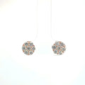 8MM LAB GROWN DIAMOND FLOWER EARRINGS