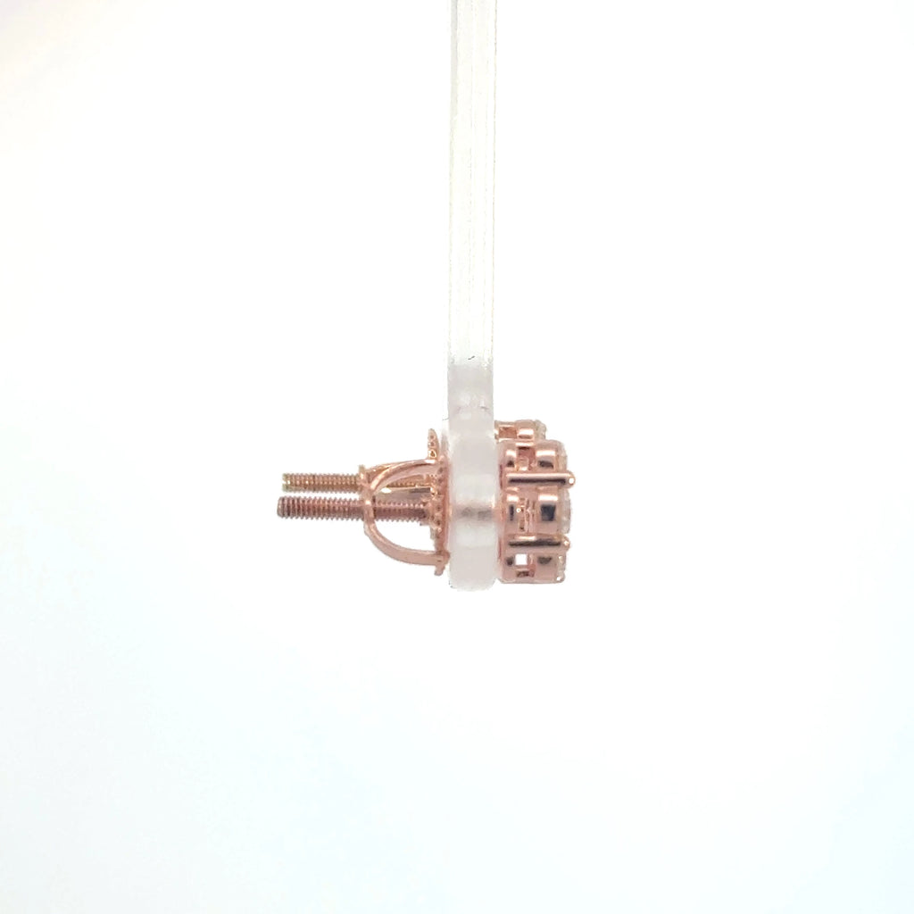 8MM LAB GROWN DIAMOND FLOWER EARRINGS