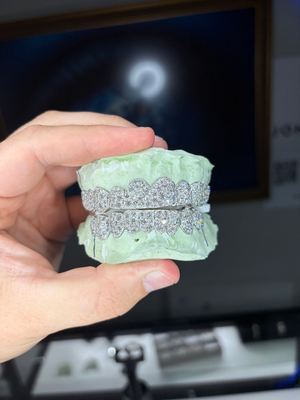 10 on 10 GALAXY SET CVD LAB GROWN DIAMOND IN SILVER