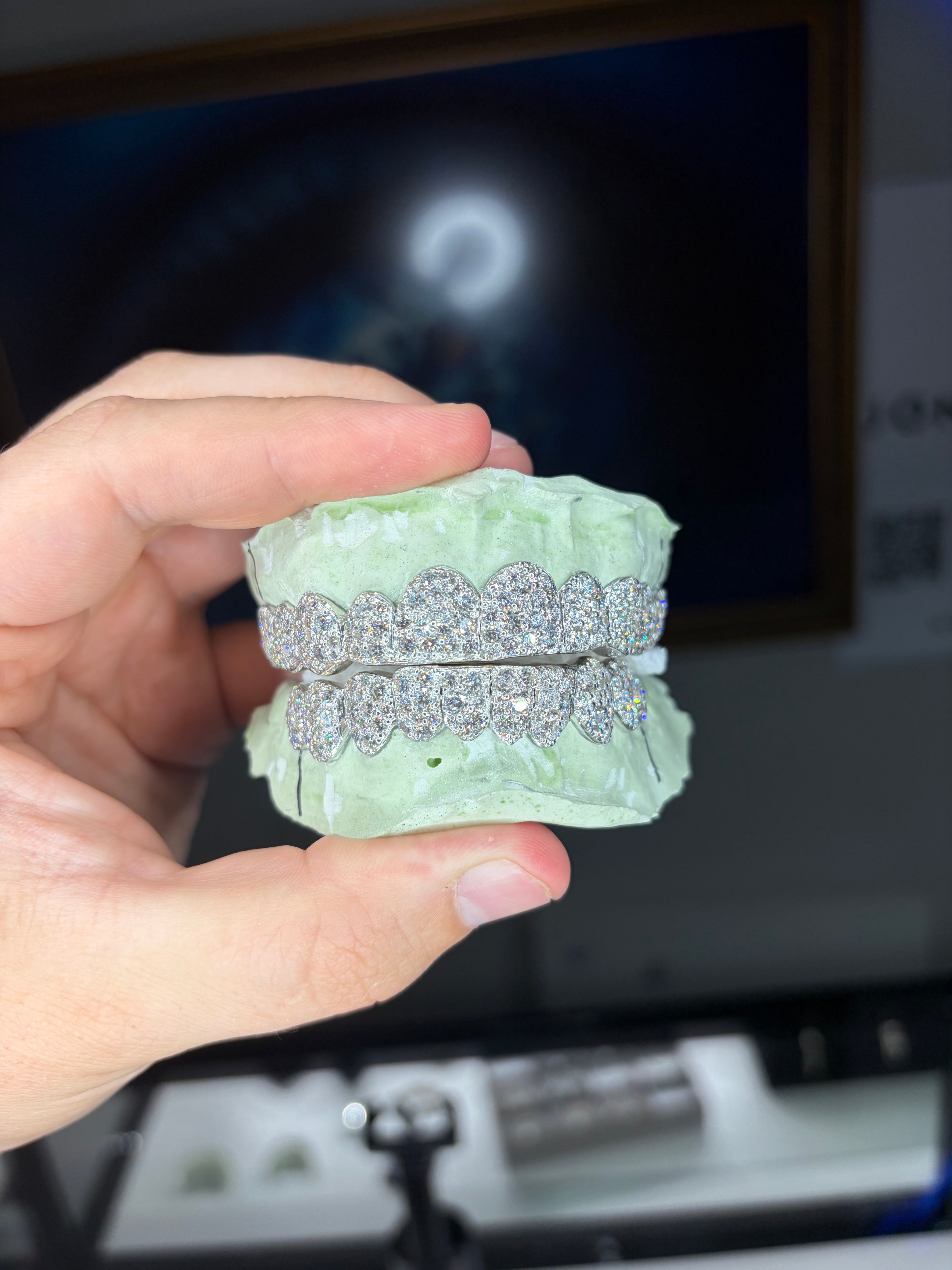 10 on 10 GALAXY SET CVD LAB GROWN DIAMOND IN SILVER