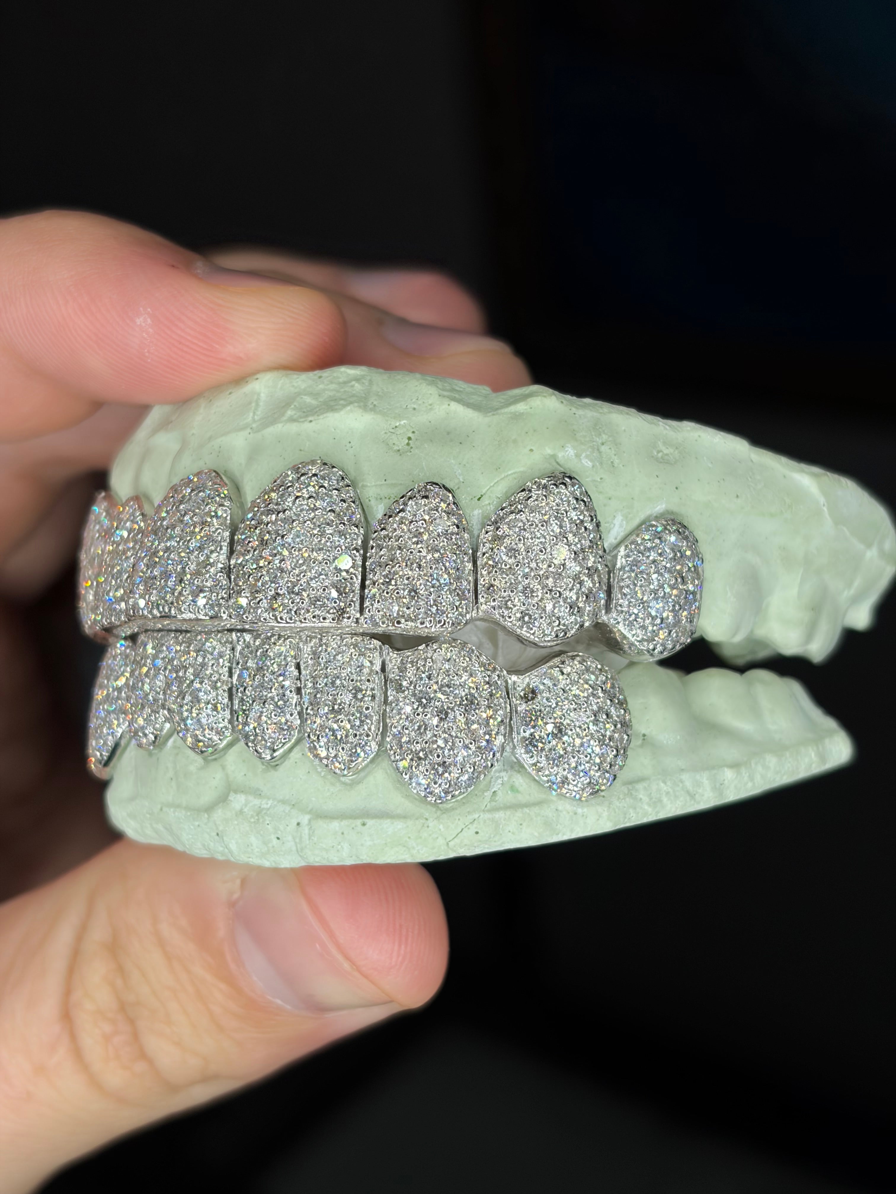 CVD SILVER LAB GROWN DIAMOND GRILLZ