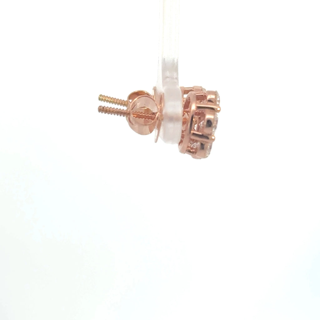 2 CARAT TOTAL FLOWER EARRINGS