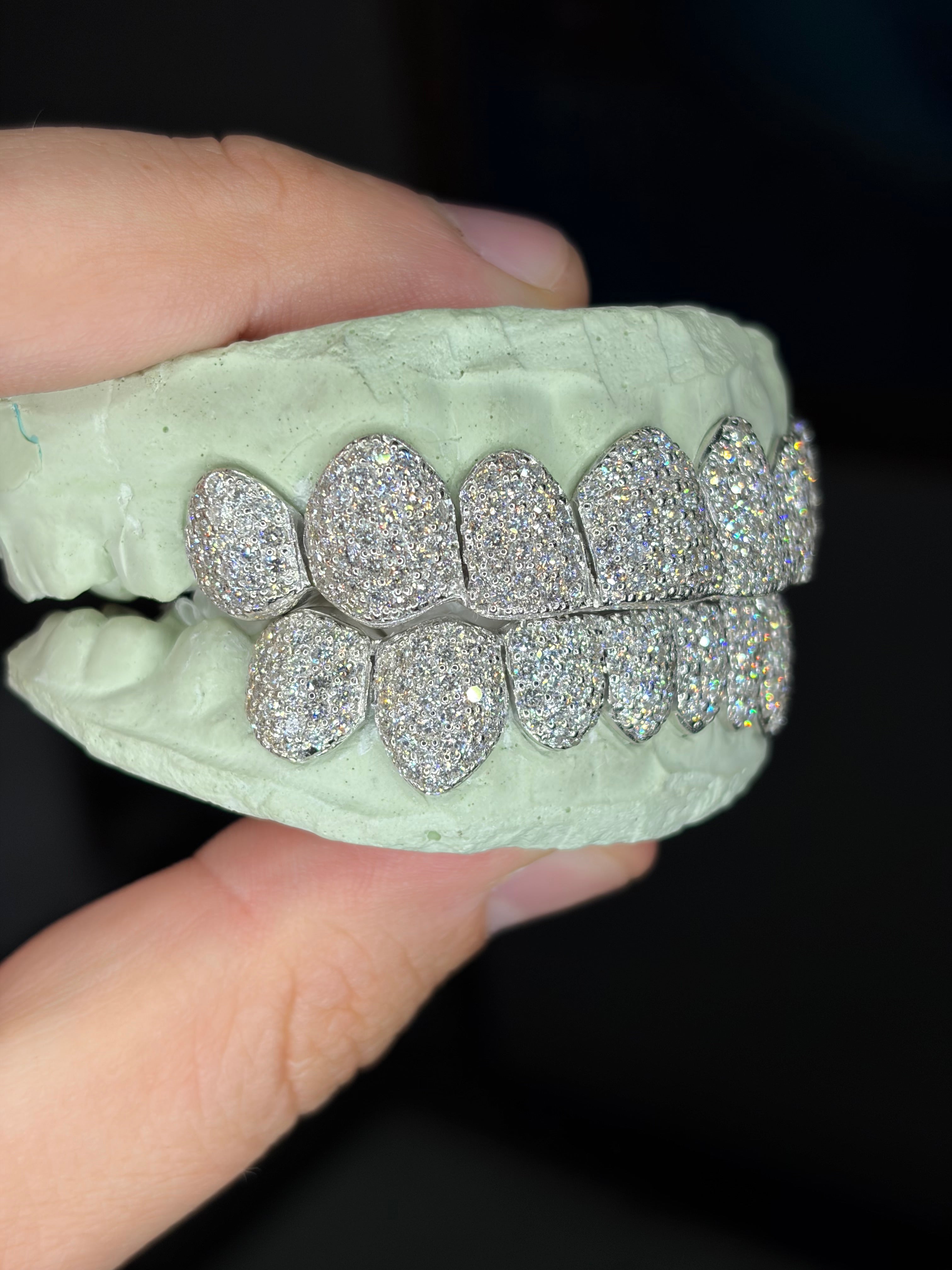 CVD SILVER LAB GROWN DIAMOND GRILLZ
