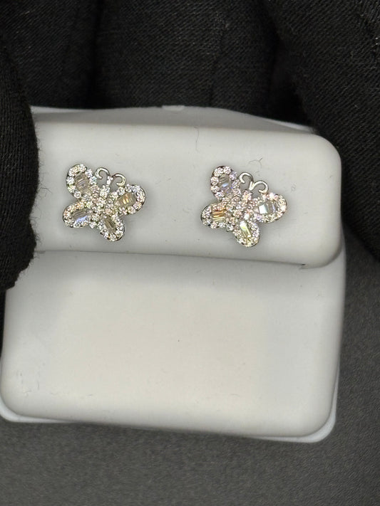 Baguette Butterfly Earrings