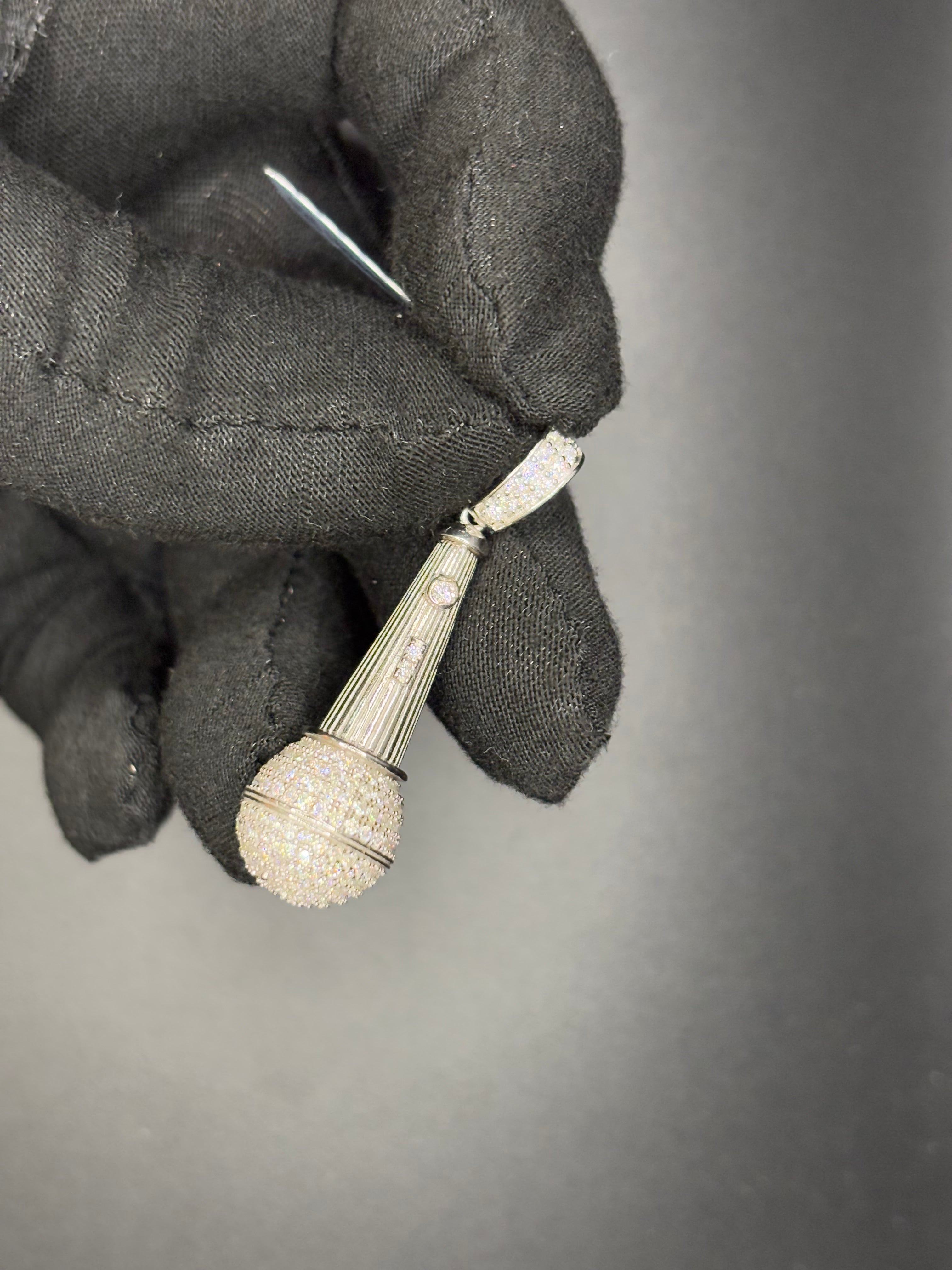 Microphone Pendent Bust Down