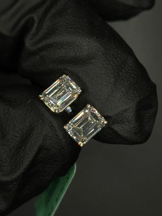 Emerald Cut Lab Grown Studs