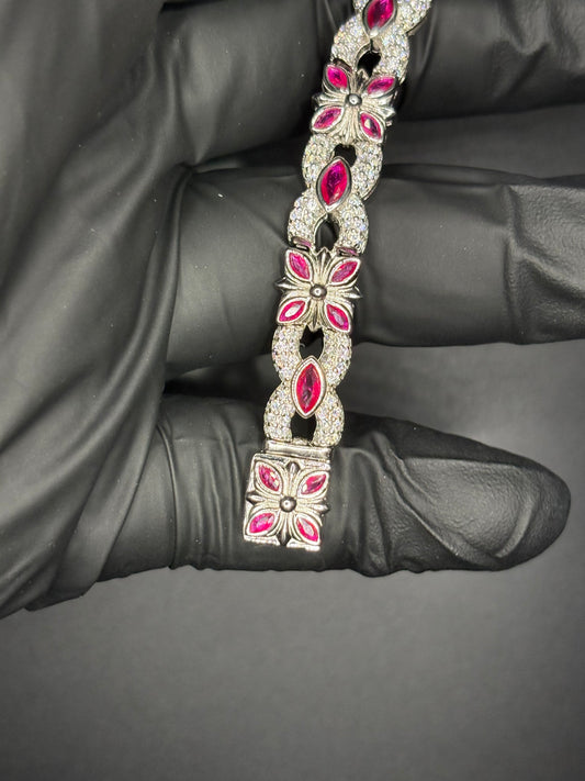Chrome Style Gemstone Bracelet