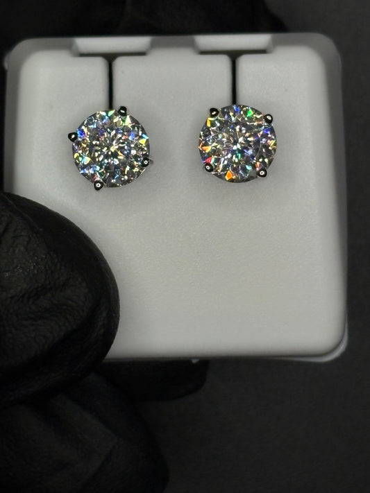 3.66 Carat Portuguese Cut Earrings