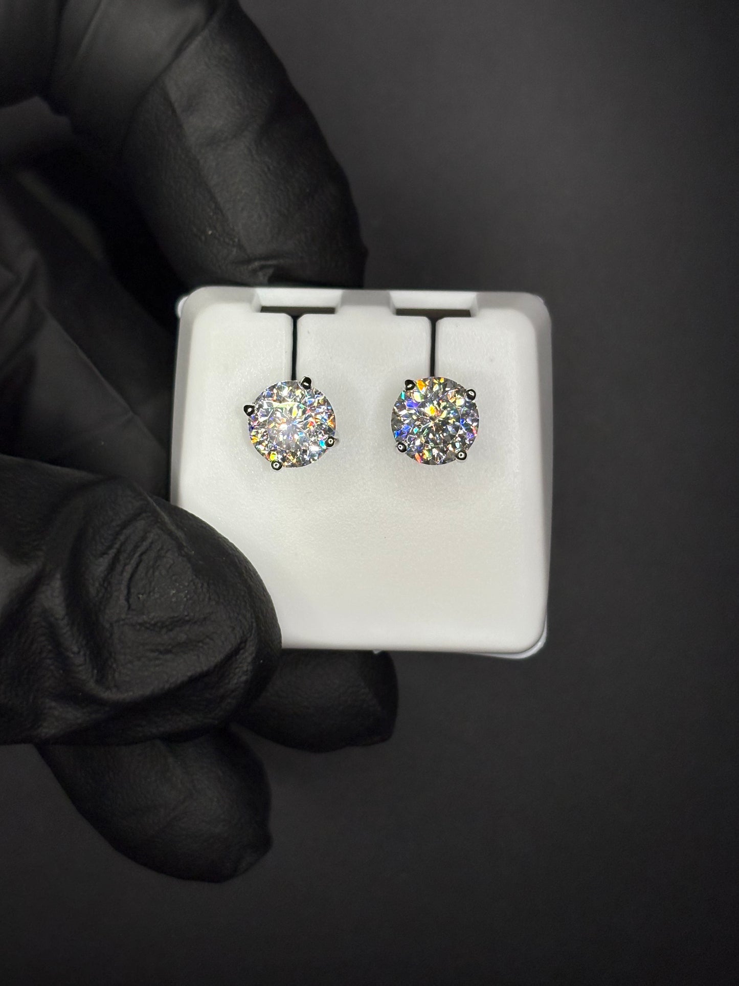 3.66 Carat Portuguese Cut Earrings