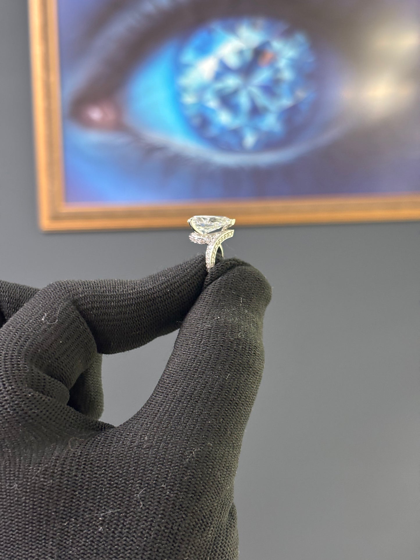 4 CARAT PEAR SHAPE DIAMOND RING