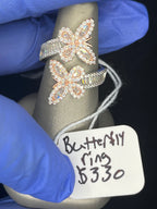 2 Tone Butterfly Ring