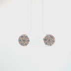 8MM LAB GROWN DIAMOND FLOWER EARRINGS