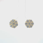 10 MM LAB GROWN DIAMOND EARRINGS FLOWER SETTING